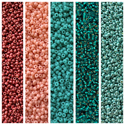 Coral Miyuki Bead Color Palette (ROUND & DELICA)