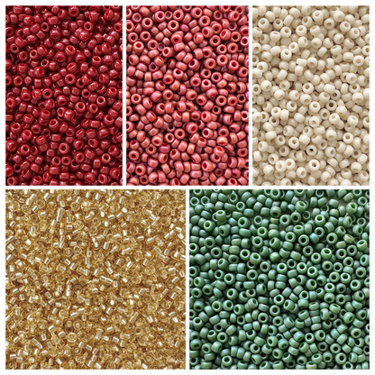 Country Christmas Miyuki Bead Color Palette (ROUND & DELICA)
