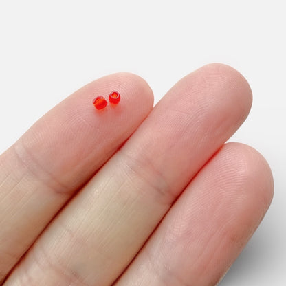 2mm Czech Glass Fire Polished Beads - Flame Red