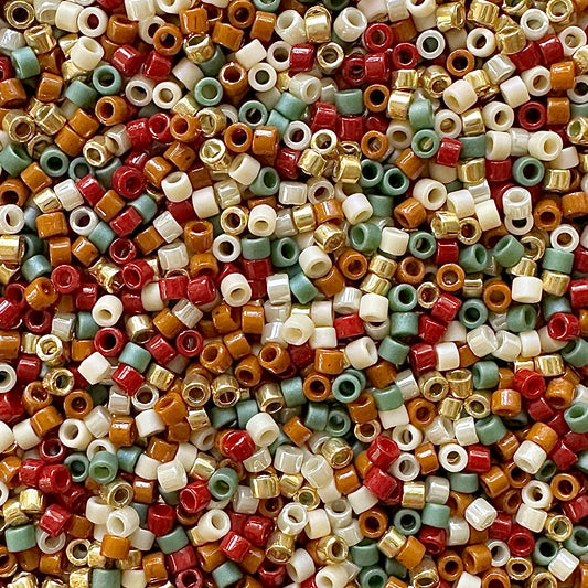 Cozy Christmas 11/0 Miyuki Delica Bead Mix