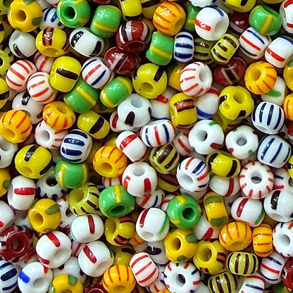 6/0 Czech Striped Seed Bead Mix
