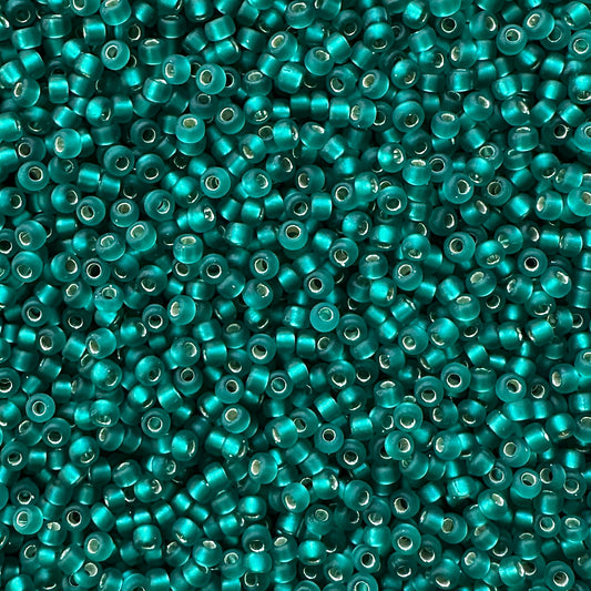 Miyuki 11-2425F Matte Silver Lined Teal
