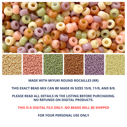 Macaron Miyuki Bead Mix Recipe & Color Palette (ROUND ONLY)