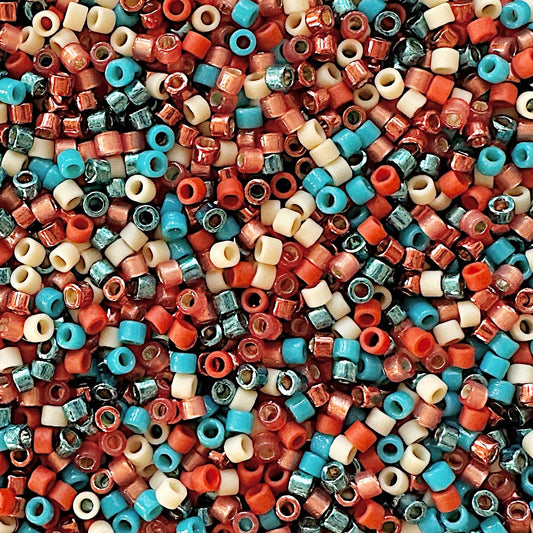 Copper Blues 11/0 Miyuki Delica Bead Mix