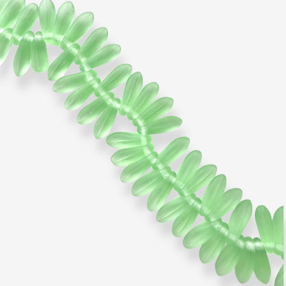 Czech Glass Dagger Beads - Matte Peridot