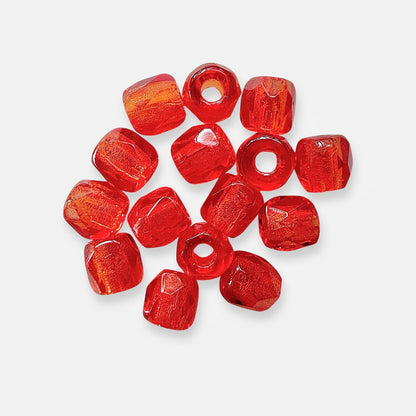 2mm Czech Glass Fire Polished Beads - Flame Red