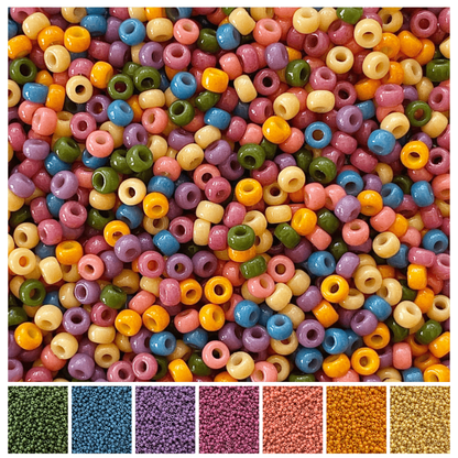Retro Rainbow Miyuki Bead Mix Recipe & Color Palette (DIGITAL)