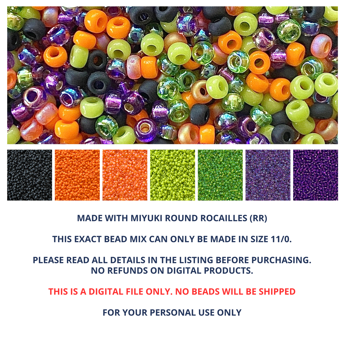 Spooky Miyuki Bead Mix Recipe & Color Palette (DIGITAL)