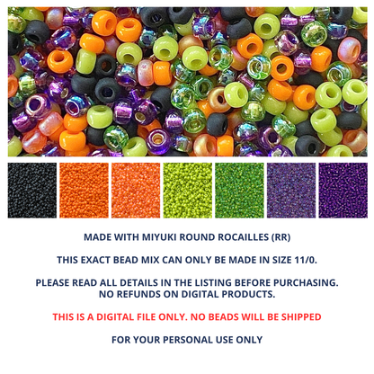 Spooky Miyuki Bead Mix Recipe & Color Palette (DIGITAL)