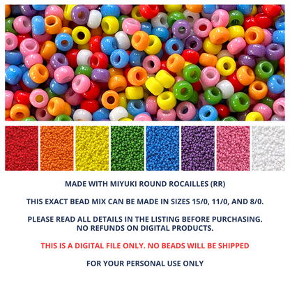 Sprinkles Miyuki Bead Mix Recipe & Color Palette (ROUND ONLY)