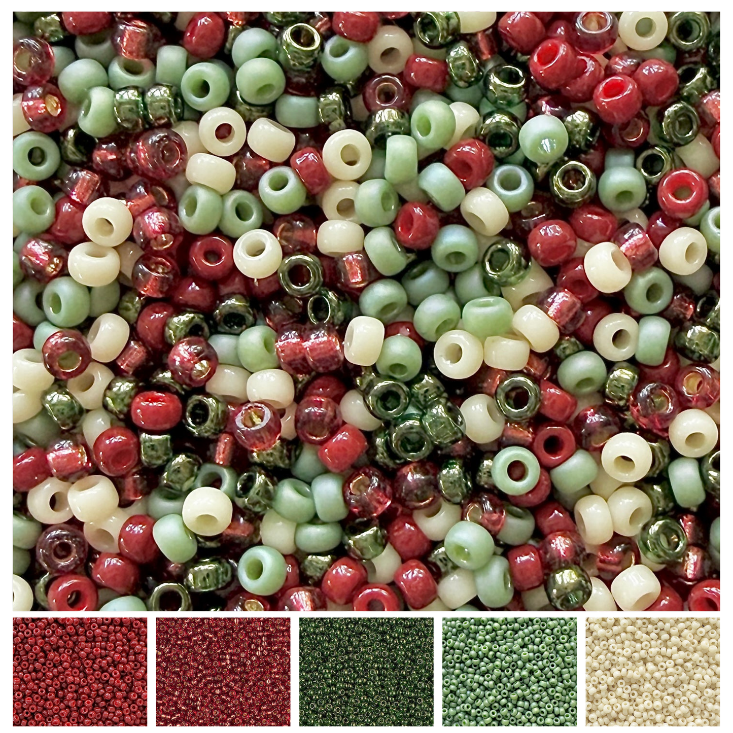 Winter Berries Miyuki Bead Color Palette