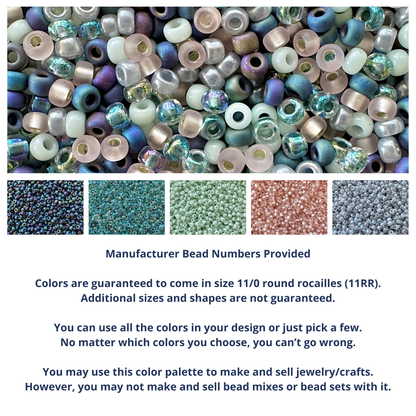 Abalone 11/0 Miyuki Bead Mix Recipe & Color Palette (DIGITAL) - The Bead Mix