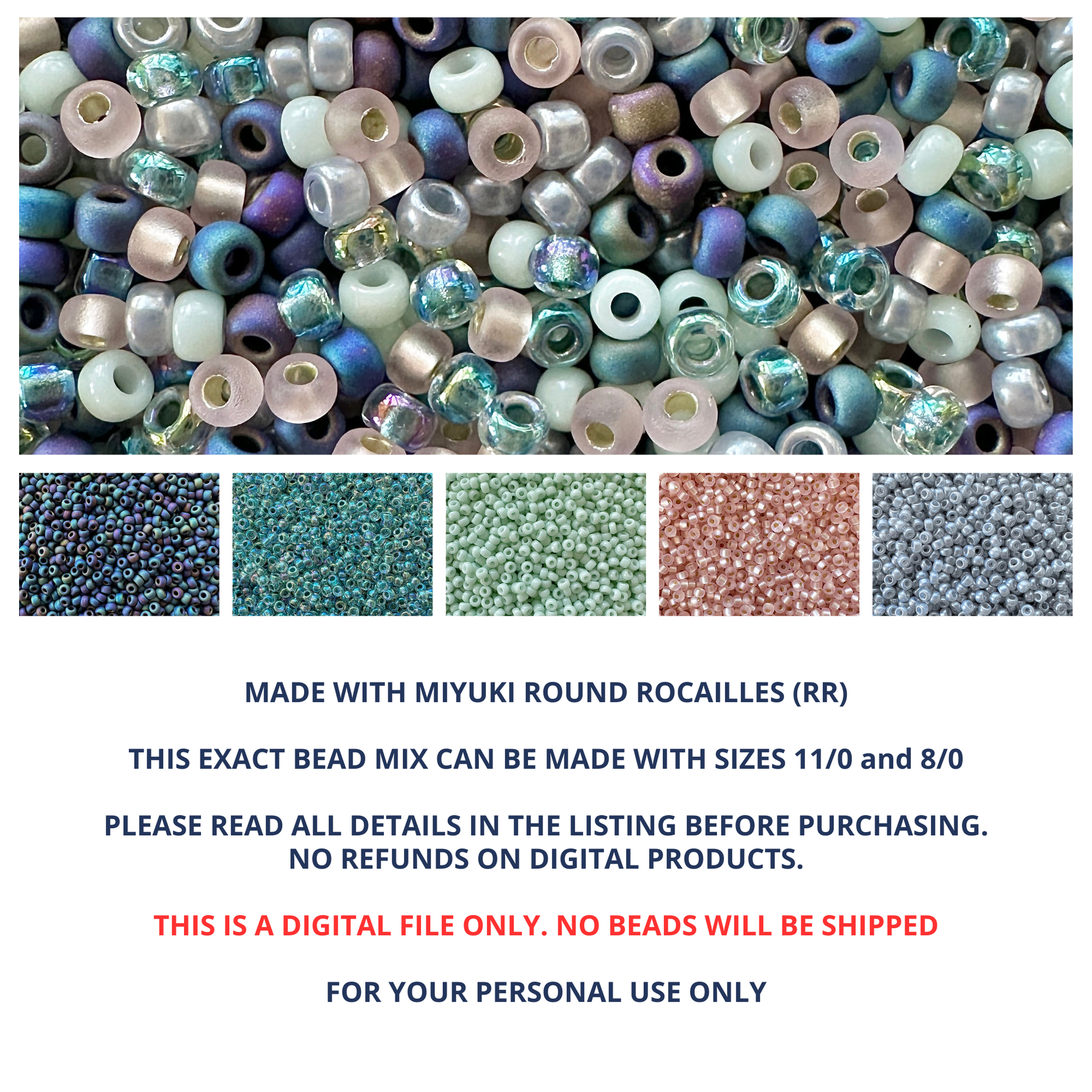 Abalone Miyuki Bead Mix Recipe & Color Palette (DIGITAL) - The Bead Mix