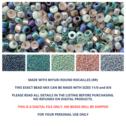 Abalone Miyuki Bead Mix Recipe & Color Palette (DIGITAL) - The Bead Mix