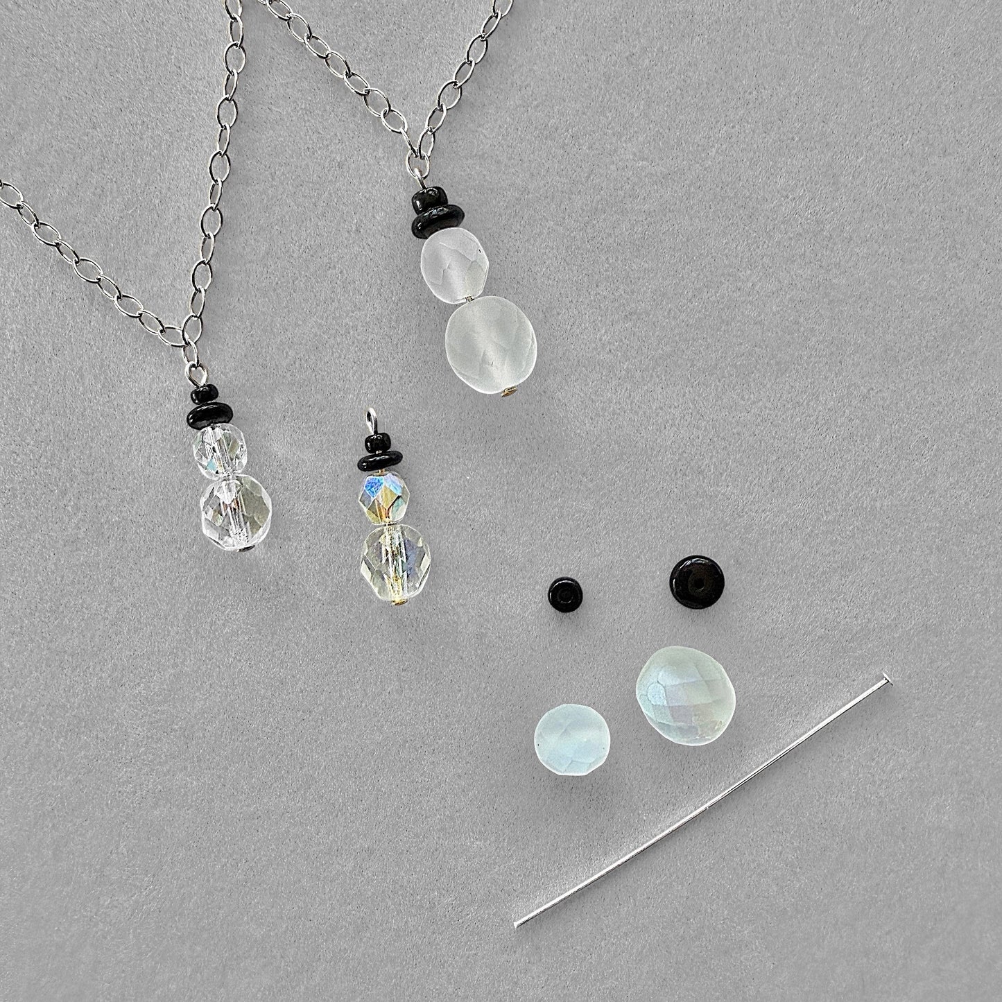 Bead Kit to Make Snowman Charms - The Bead Mix