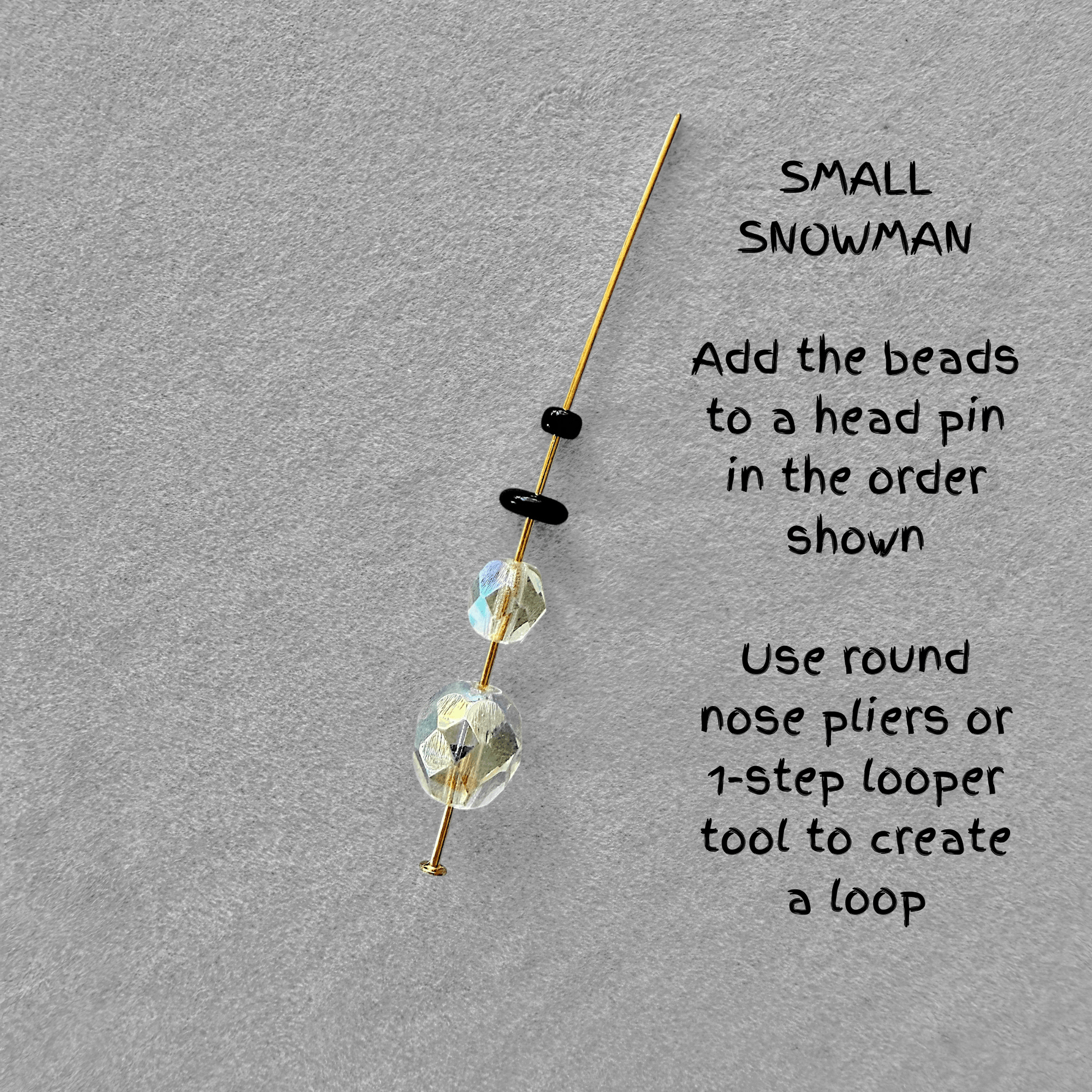 Bead Kit to Make Snowman Charms - The Bead Mix