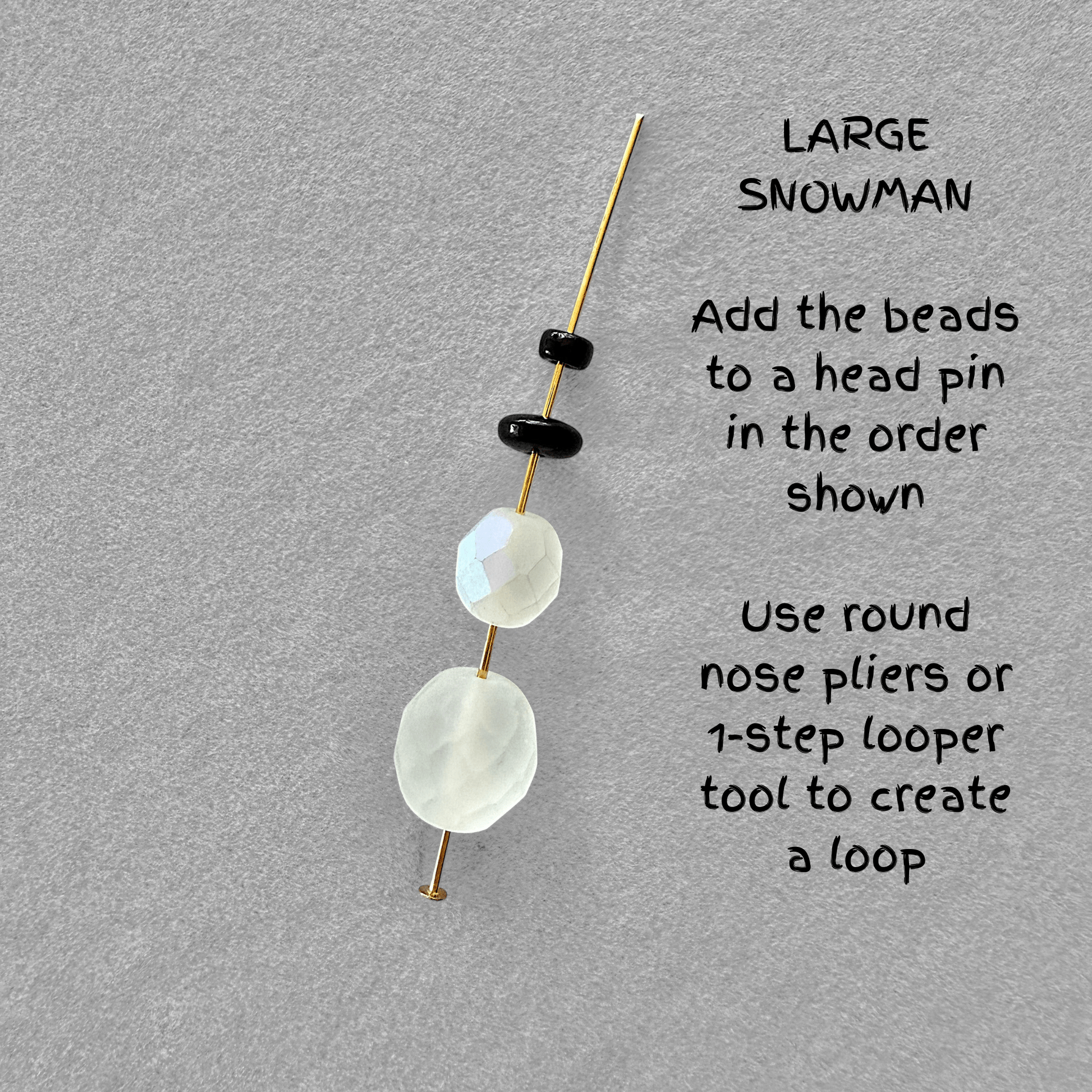 Bead Kit to Make Snowman Charms - The Bead Mix