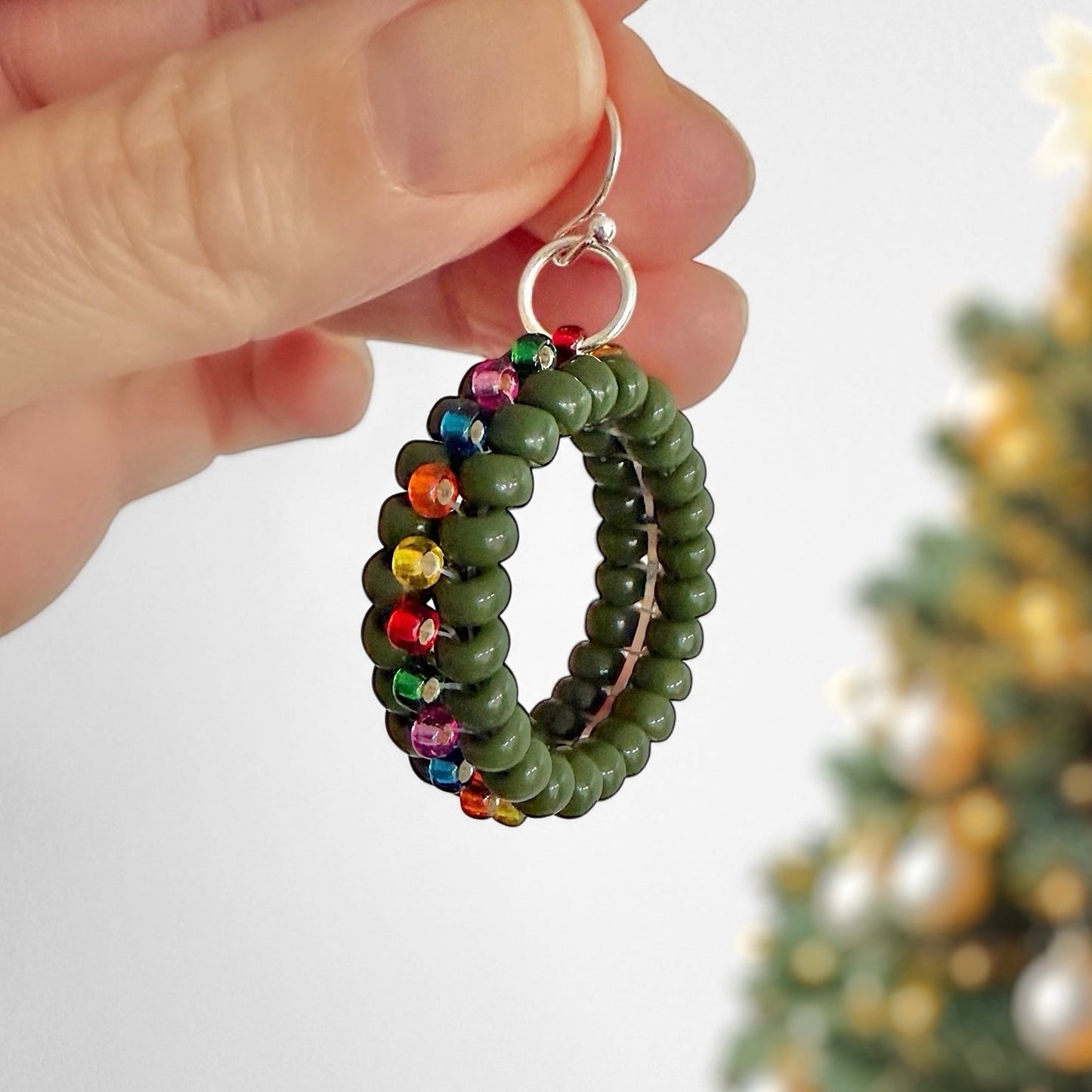 Beads & Findings for Rainbow Lights Wreath Earrings with Free Tutorial - The Bead Mix