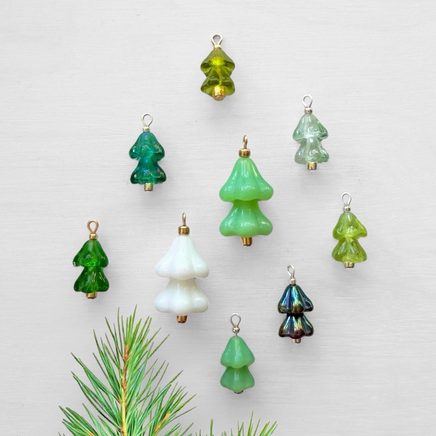 Beads & Supplies to Make Christmas Tree Charms with Free Tutorial - The Bead Mix