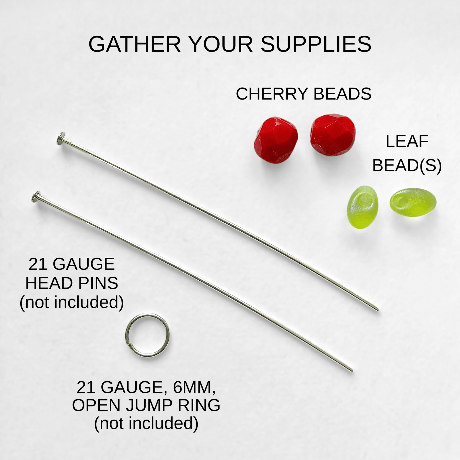 Beads to Make Cherry Charms - The Bead Mix