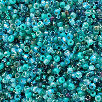 Blue Lagoon 11/0 Miyuki Seed Bead Mix - The Bead Mix