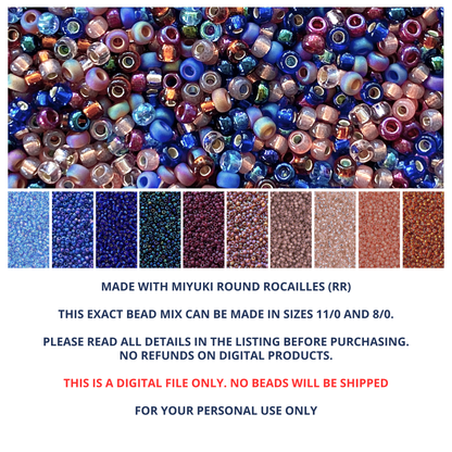 Blue Magic Miyuki Bead Mix Recipe & Color Palette (ROUND ONLY) - The Bead Mix