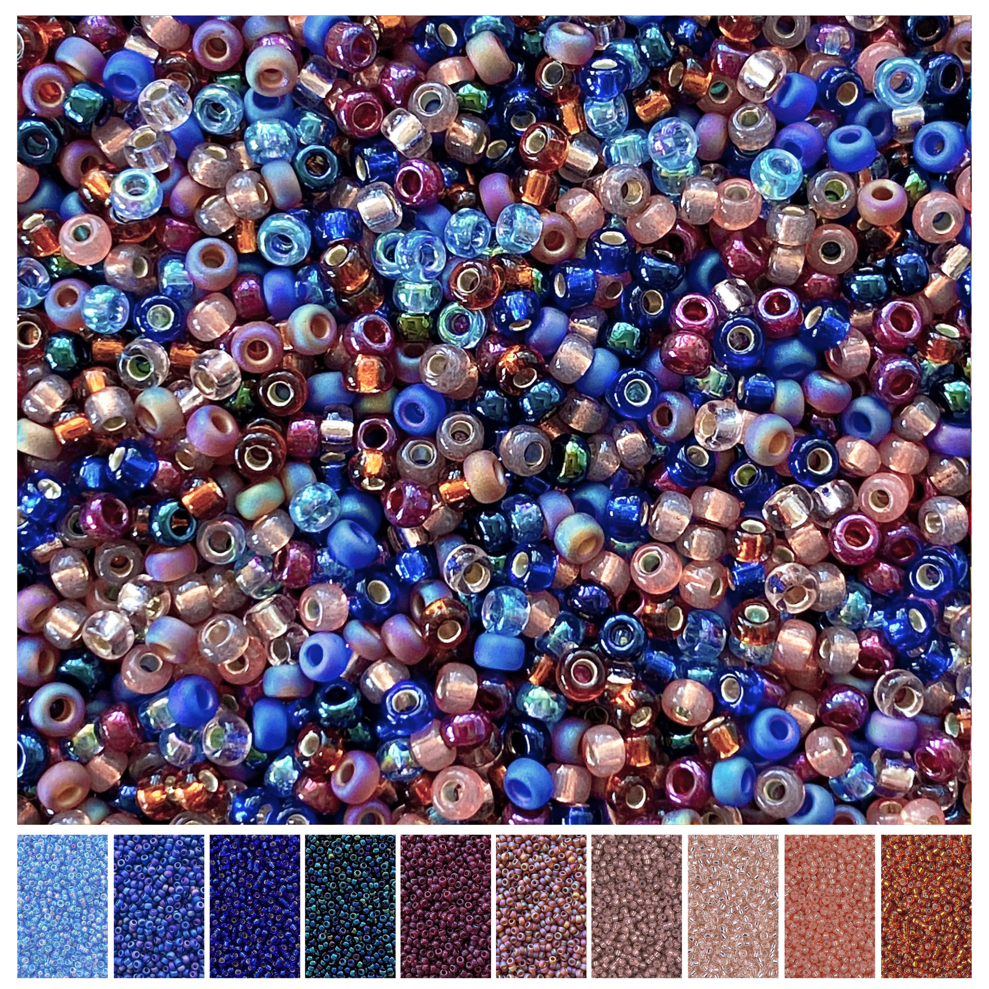 Blue Magic Miyuki Bead Mix Recipe & Color Palette (ROUND ONLY) - The Bead Mix