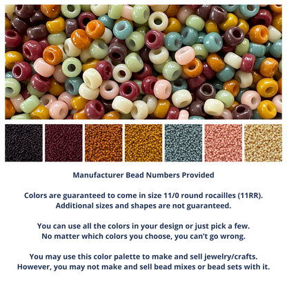 Boho Rainbow 11/0 Miyuki Bead Mix Recipe & Color Palette (DIGITAL) - The Bead Mix