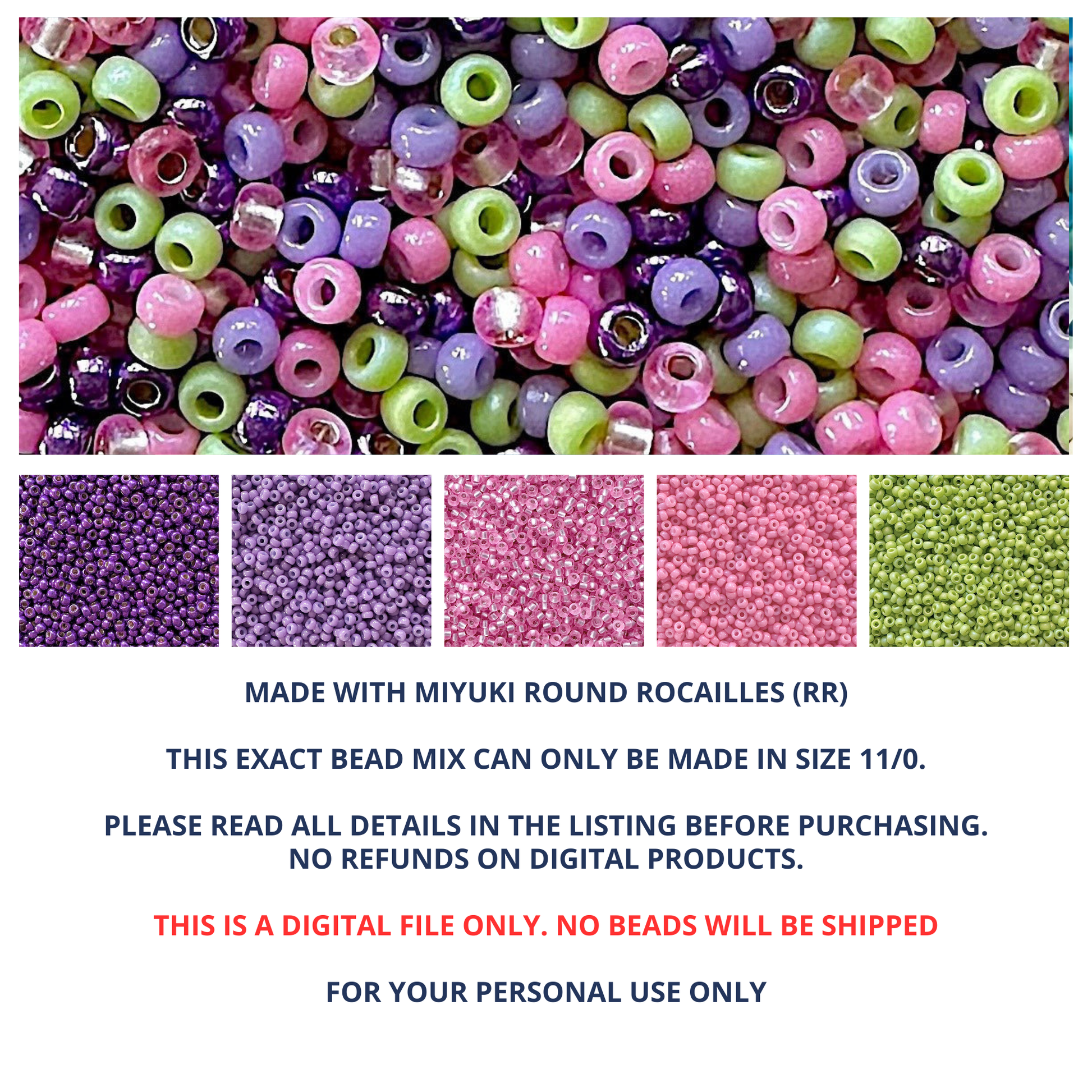 Bouquet Miyuki Bead Mix Recipe & Color Palette (DIGITAL) - The Bead Mix
