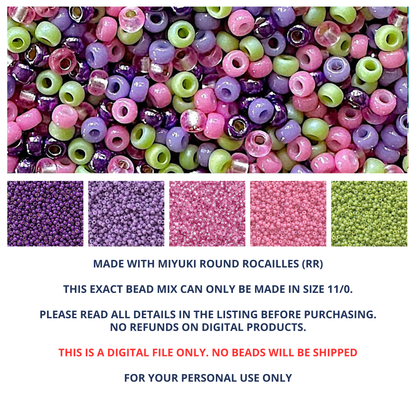 Bouquet Miyuki Bead Mix Recipe & Color Palette (DIGITAL) - The Bead Mix