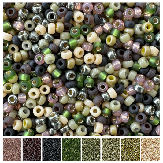 Camo Miyuki Bead Mix Recipe & Color Palette (DIGITAL) - The Bead Mix