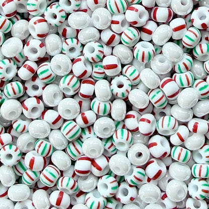 Candy Stripe 6/0 Czech Seed Bead Mix - The Bead Mix
