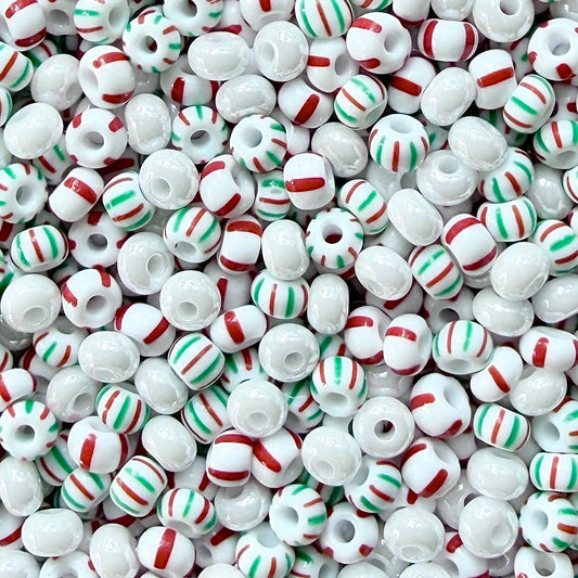 Candy Stripe 6/0 Czech Seed Bead Mix - The Bead Mix