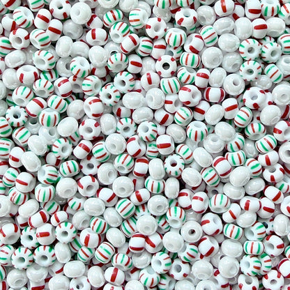 Candy Stripe 6/0 Czech Seed Bead Mix - The Bead Mix