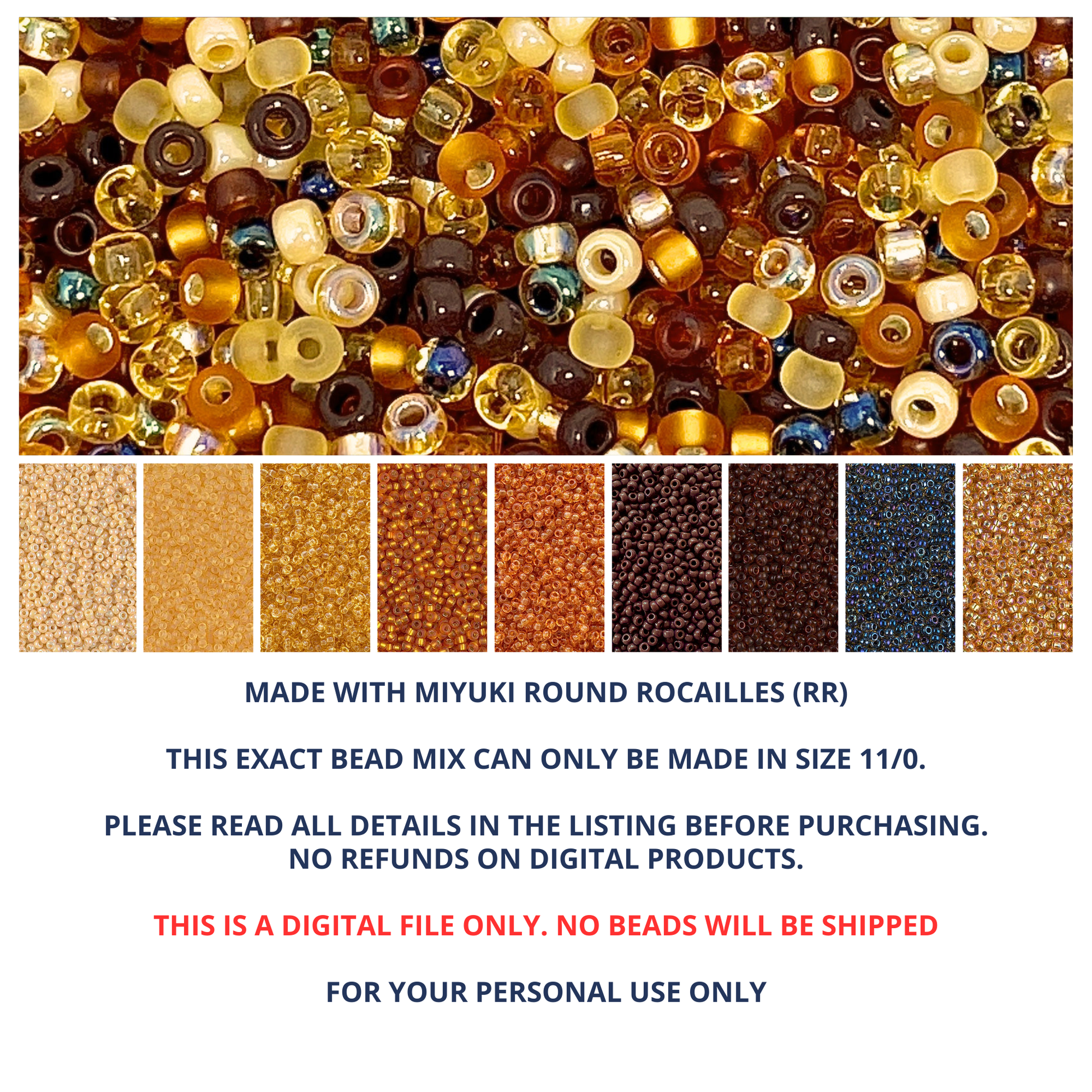 Cola Miyuki Bead Mix Recipe & Color Palette (ROUND ONLY) - The Bead Mix