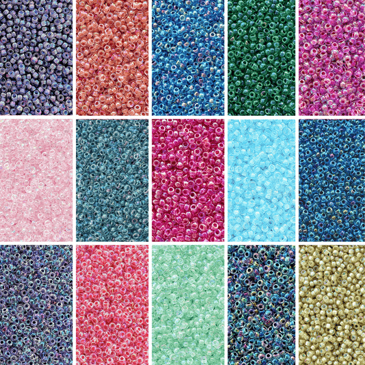 Color Lined AB Miyuki 11/0 Seed Bead Set - The Bead Mix