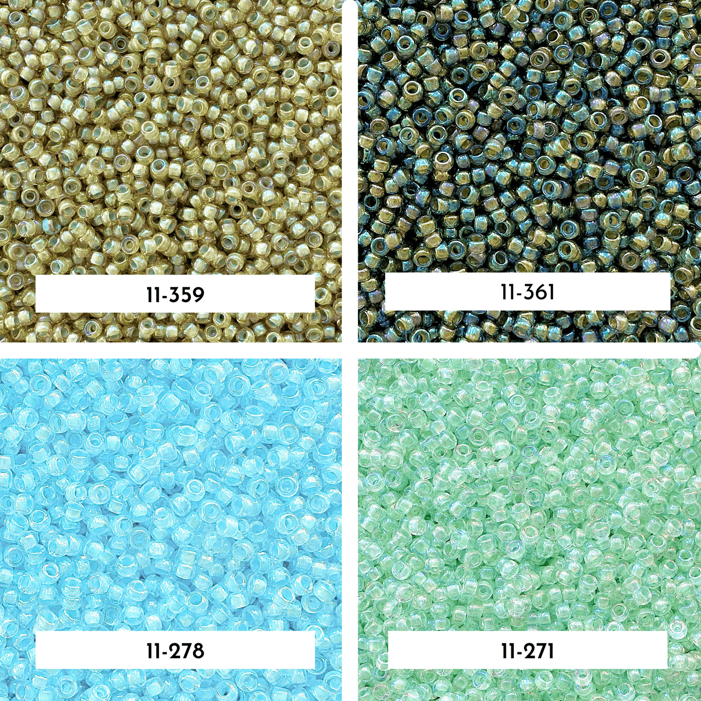 Color Lined AB Miyuki 11/0 Seed Bead Set - The Bead Mix