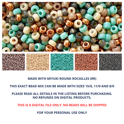 Copper Canyon Miyuki Bead Mix Recipe & Color Palette (DIGITAL) - The Bead Mix