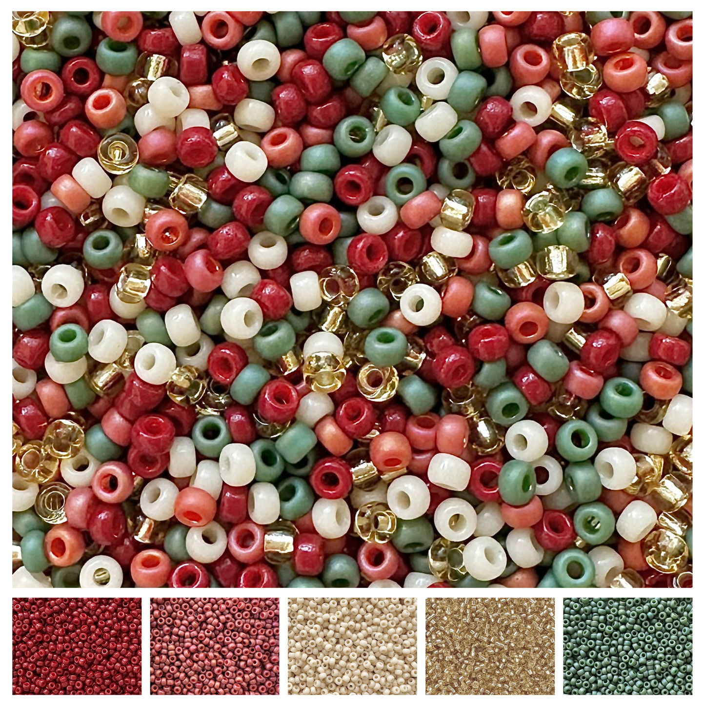 Country Christmas Miyuki Bead Mix Recipe & Color Palette (DIGITAL) - The Bead Mix