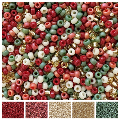 Country Christmas Miyuki Bead Mix Recipe & Color Palette (DIGITAL) - The Bead Mix