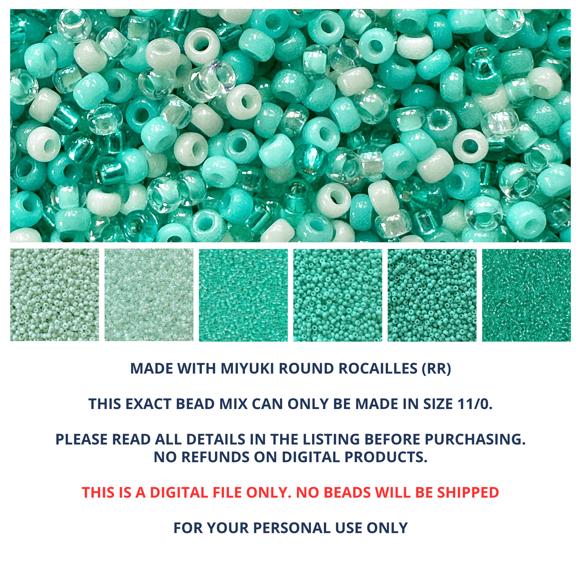 Crystal Cove Miyuki Bead Color Palette - The Bead Mix