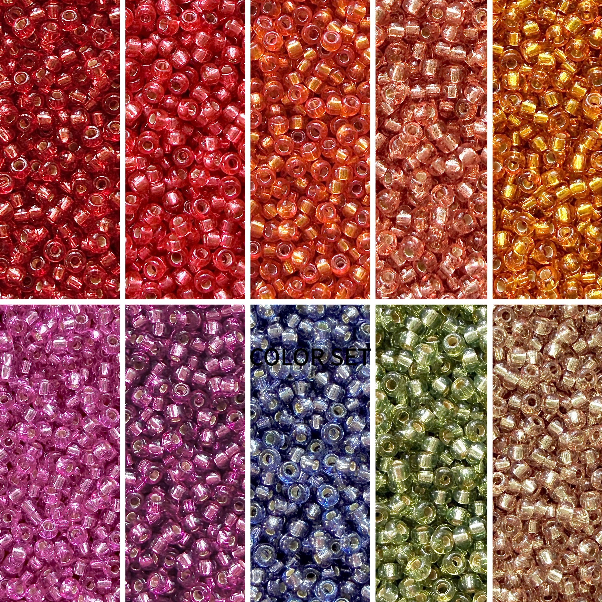 Duracoat Silver Lined Miyuki 11/0 Seed Bead Set - 10 Colors - The Bead Mix