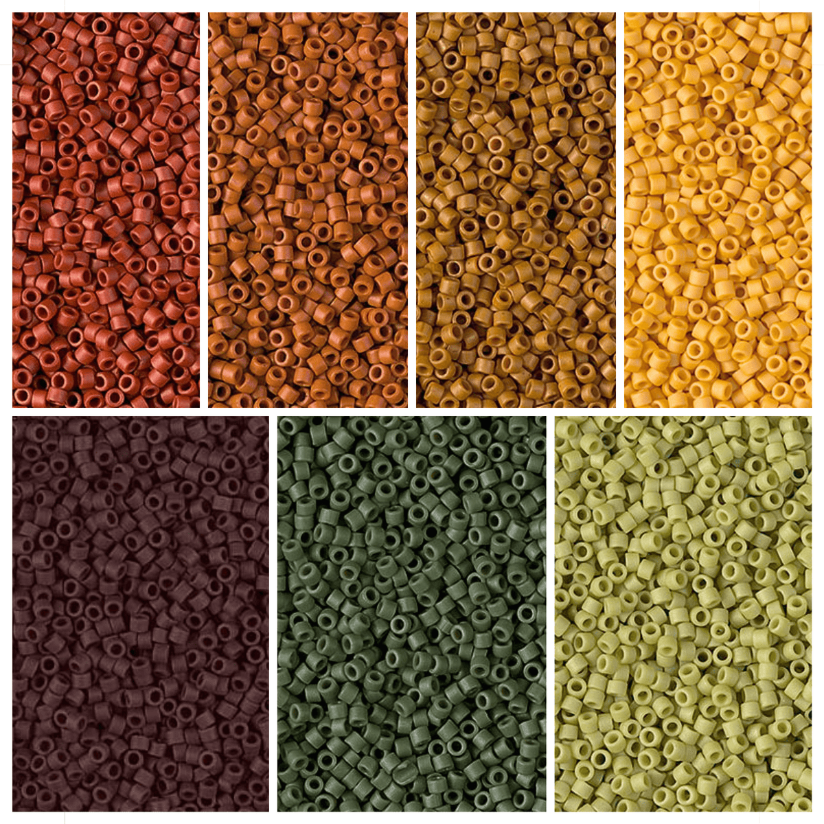 Fall Rainbow Miyuki Bead Color Palette - The Bead Mix