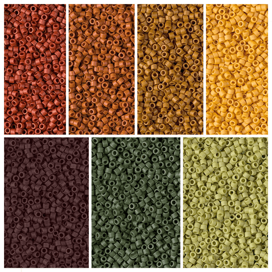 Fall Rainbow Miyuki Bead Color Palette - The Bead Mix