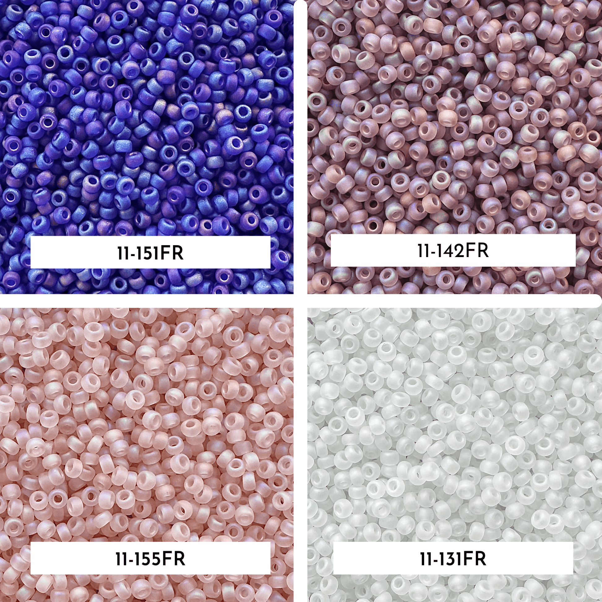 Frosted Transparent Rainbow Miyuki 11/0 Seed Bead Set - The Bead Mix