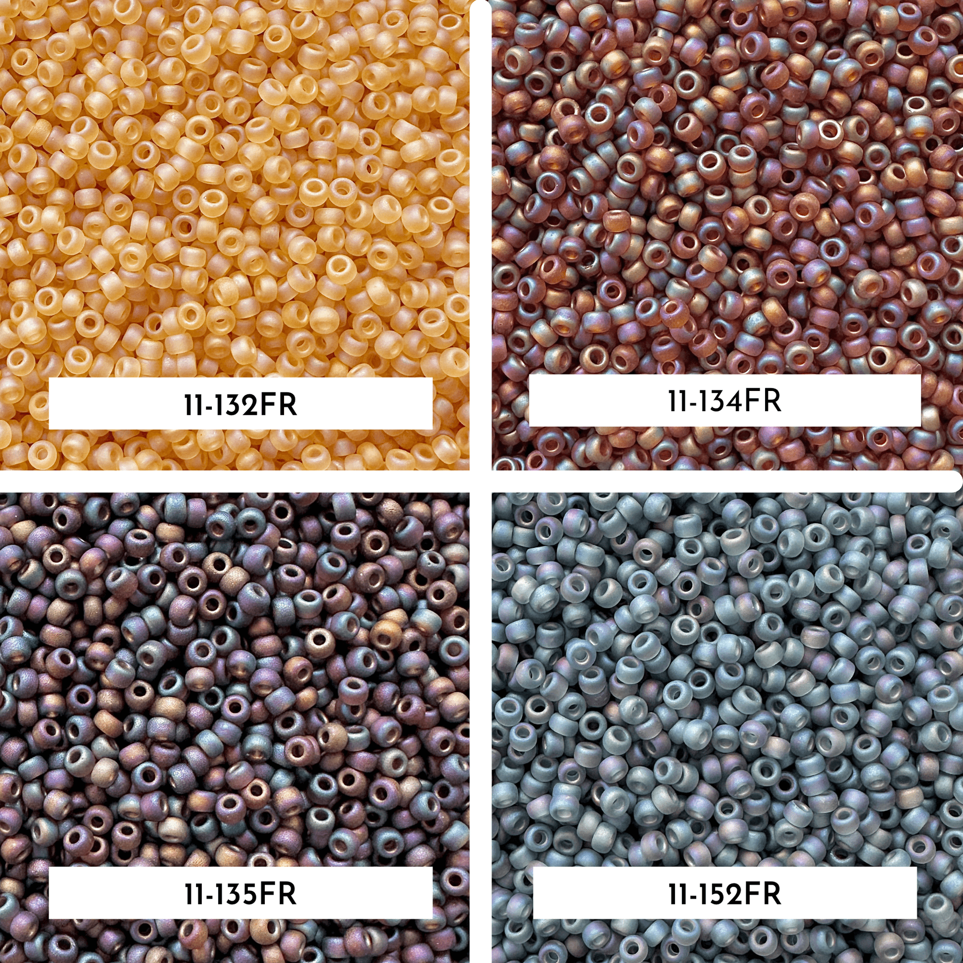 Frosted Transparent Rainbow Miyuki 11/0 Seed Bead Set - The Bead Mix