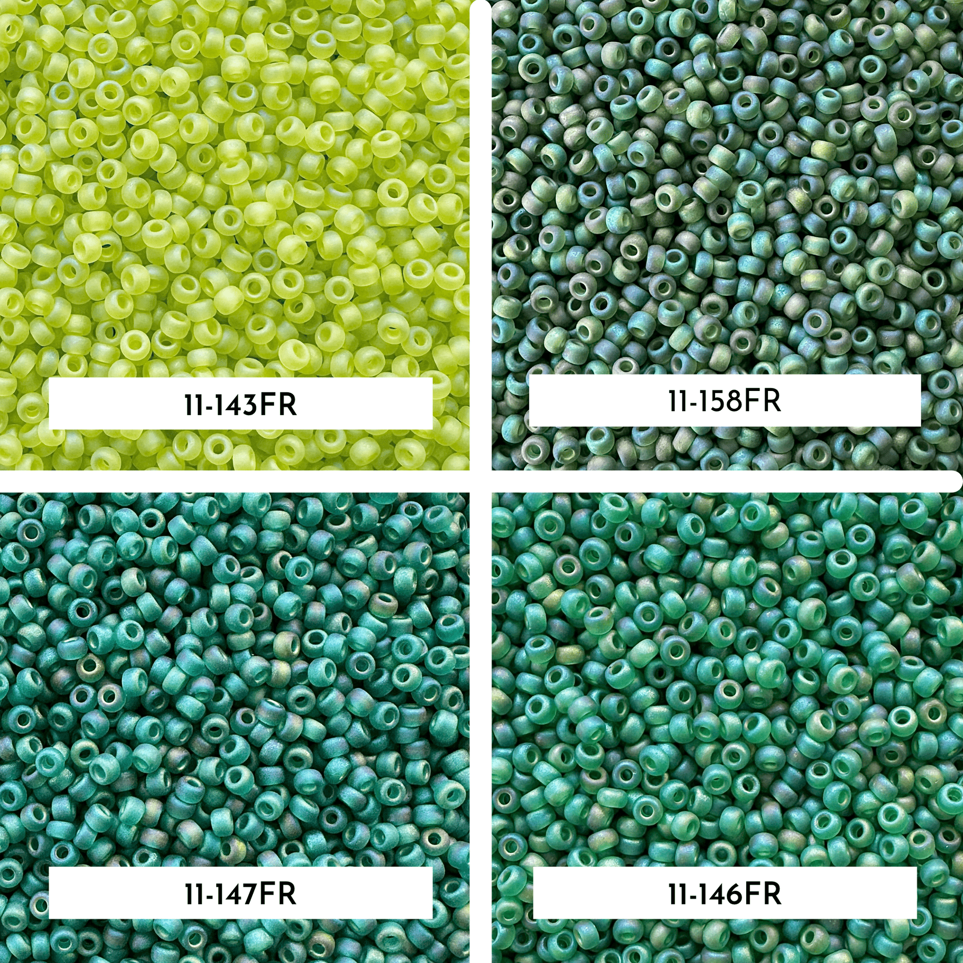 Frosted Transparent Rainbow Miyuki 11/0 Seed Bead Set - The Bead Mix