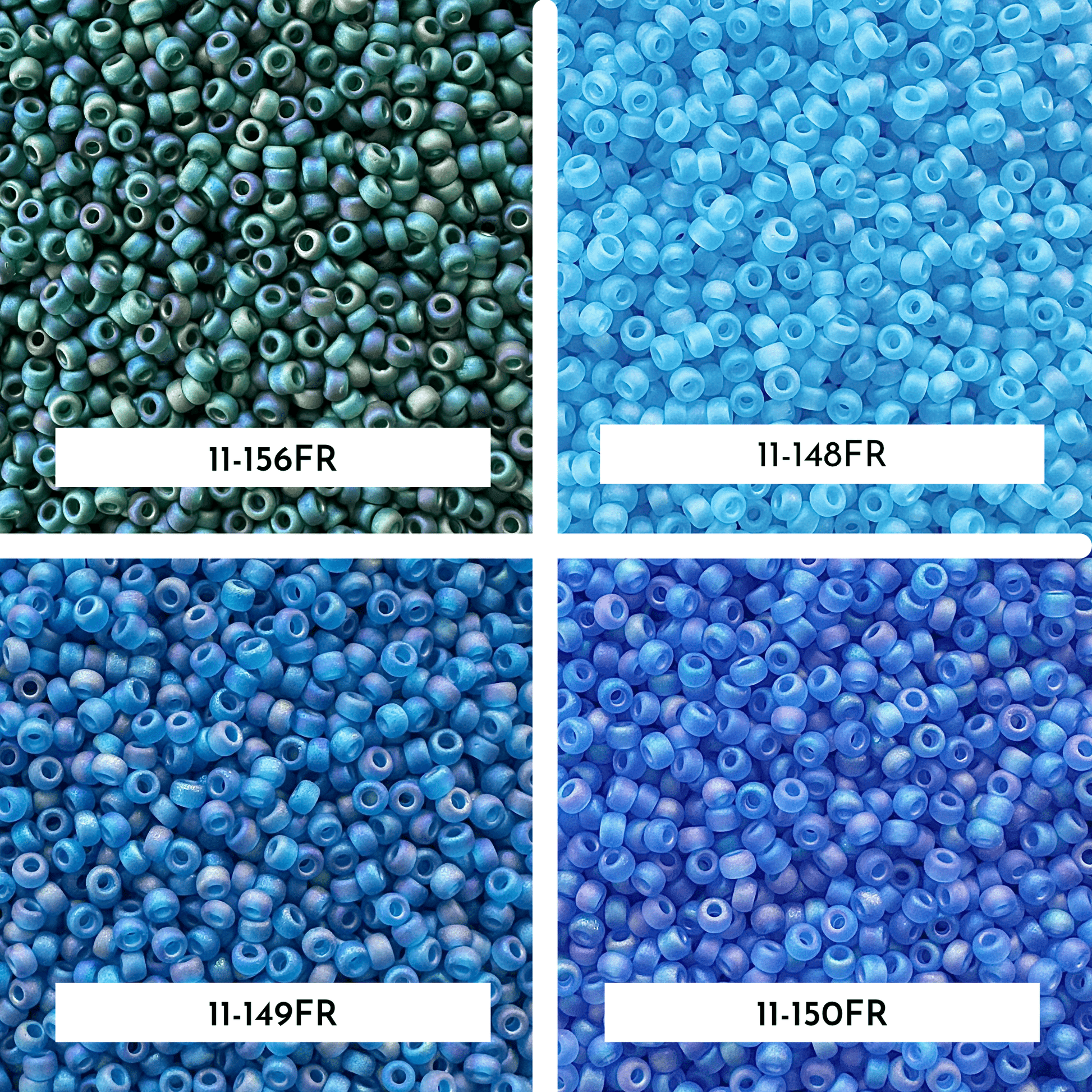 Frosted Transparent Rainbow Miyuki 11/0 Seed Bead Set - The Bead Mix
