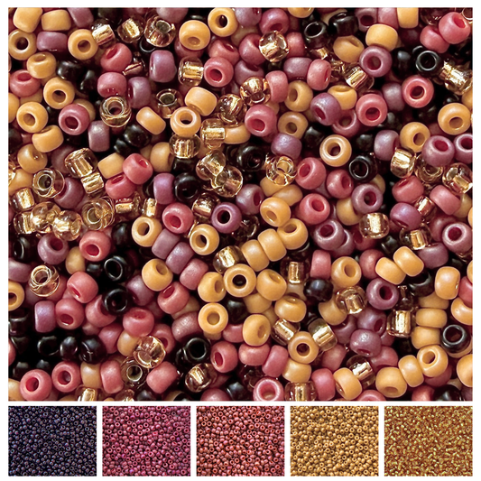 Golden Hour Miyuki Bead Mix Recipe & Color Palette (ROUND ONLY) - The Bead Mix
