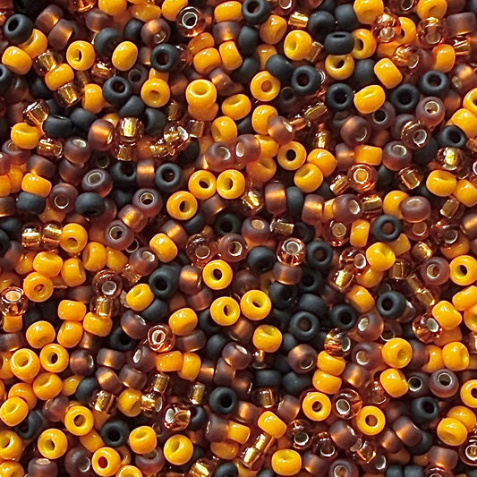 Jack O'Lantern 11/0 Miyuki Seed Bead Mix - The Bead Mix